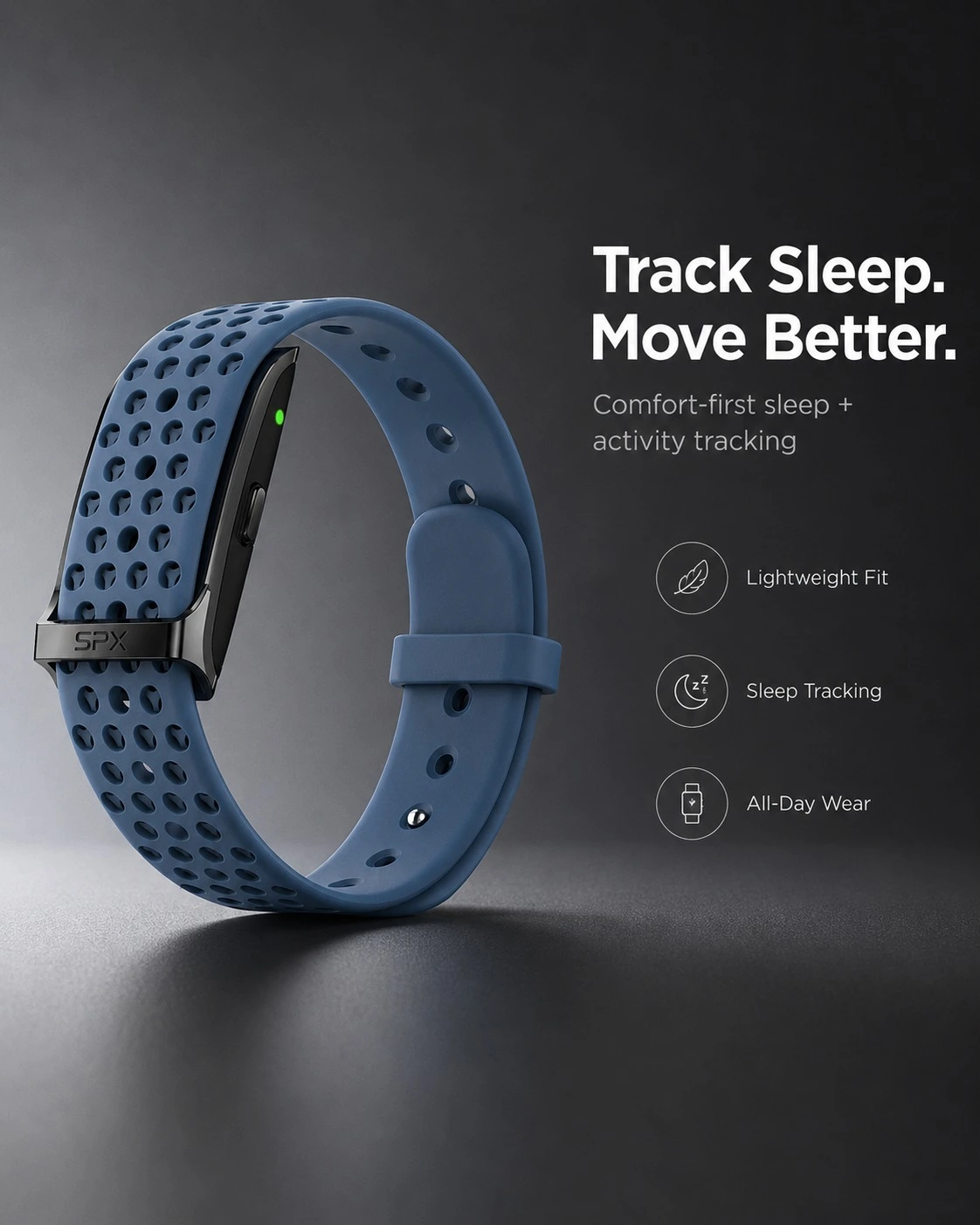 Sleep and Activity Tracker Blue