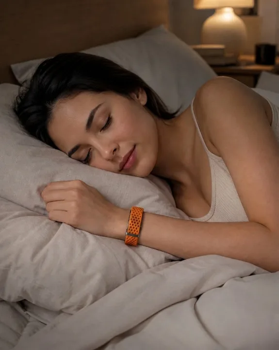 SupremeX Sleep & Activity Tracker Australia – Screenless Smart Wellness Band (Orange) - Image 2