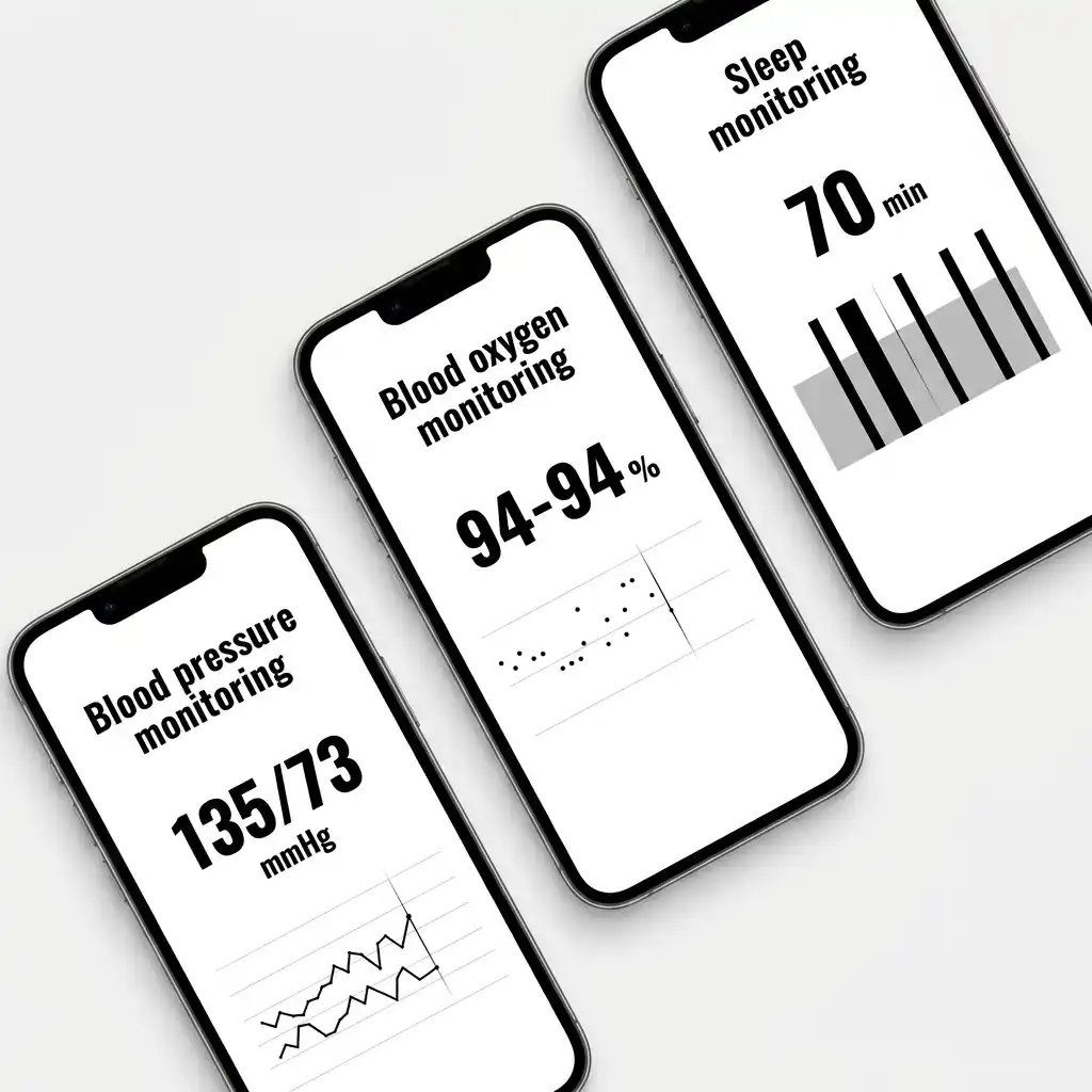 Blood pressure monitoring and blood oxygen monitoring feature image for Supremex screenless tracker